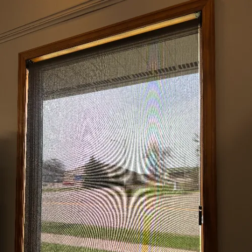 Room darkening Hunter Douglas window treatment in Wisconsin 